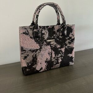 Elegant Black and Pink Women's Handbag